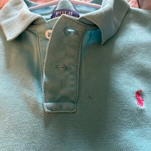 GUC Polo Ralph Lauren teal boys polo, size 7. No marks or tears, looks great!